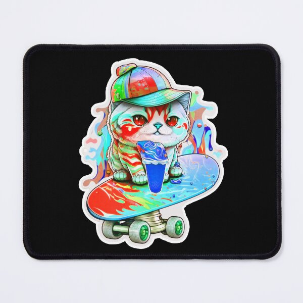 Item preview, Cat chibi kawaii colorful cartoon adorable animals sticer  designed and sold by FunArt4You.