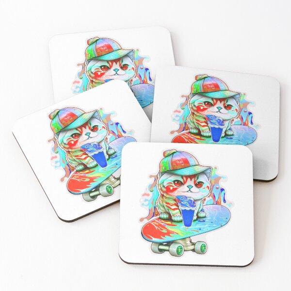 Item preview, Cat chibi kawaii colorful cartoon adorable animals sticer  designed and sold by FunArt4You.