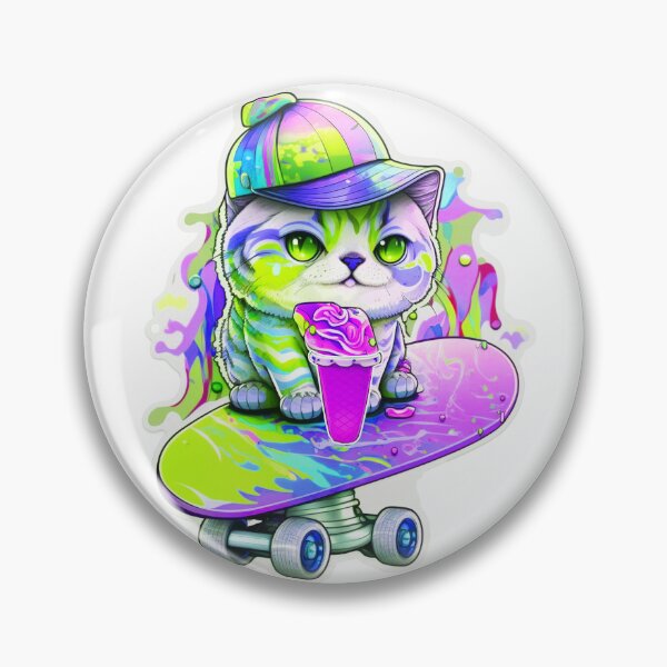 Item preview, Cat chibi kawaii colorful cartoon adorable animals sticer  designed and sold by FunArt4You.