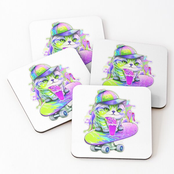 Item preview, Cat chibi kawaii colorful cartoon adorable animals sticer  designed and sold by FunArt4You.