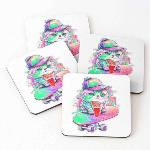 Item preview, Cat chibi kawaii colorful cartoon adorable animals sticer  designed and sold by FunArt4You.