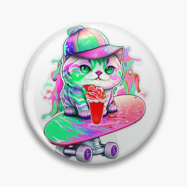 Item preview, Cat chibi kawaii colorful cartoon adorable animals sticer  designed and sold by FunArt4You.