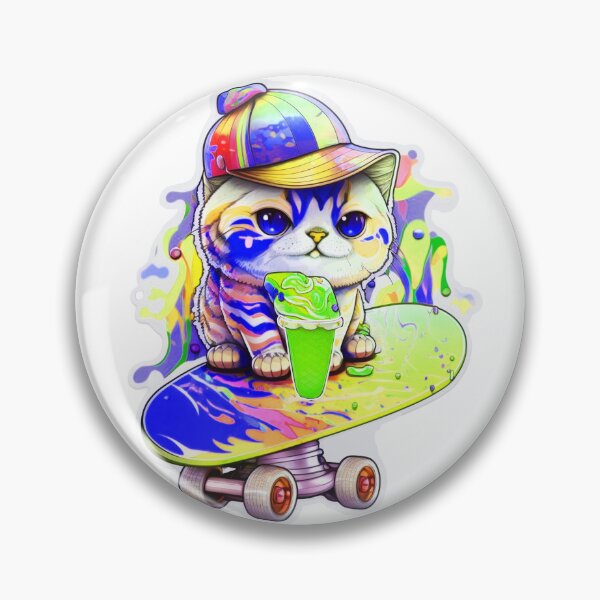 Item preview, Cat chibi kawaii colorful cartoon adorable animals sticer  designed and sold by FunArt4You.