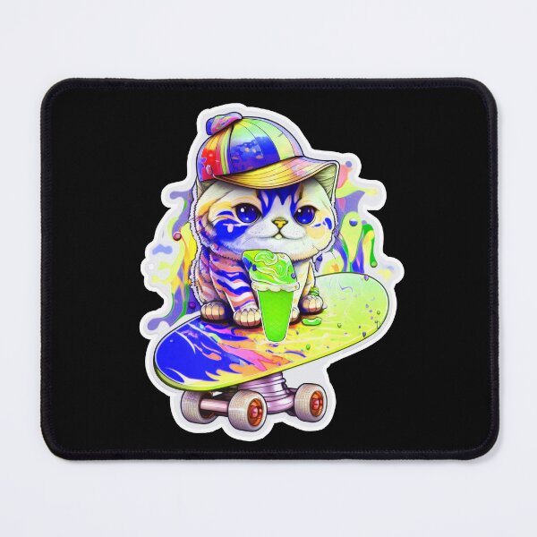 Item preview, Cat chibi kawaii colorful cartoon adorable animals sticer  designed and sold by FunArt4You.