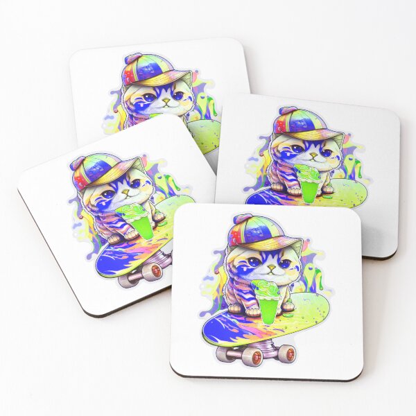 Item preview, Cat chibi kawaii colorful cartoon adorable animals sticer  designed and sold by FunArt4You.