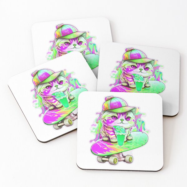 Item preview, Cat chibi kawaii colorful cartoon adorable animals sticer  designed and sold by FunArt4You.