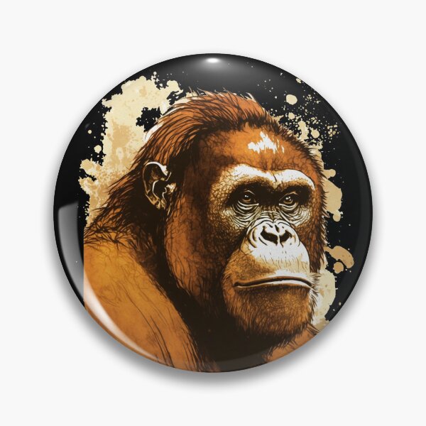 Item preview, Orangatang Portrait hand Drawn Ape designed and sold by Brockinator.