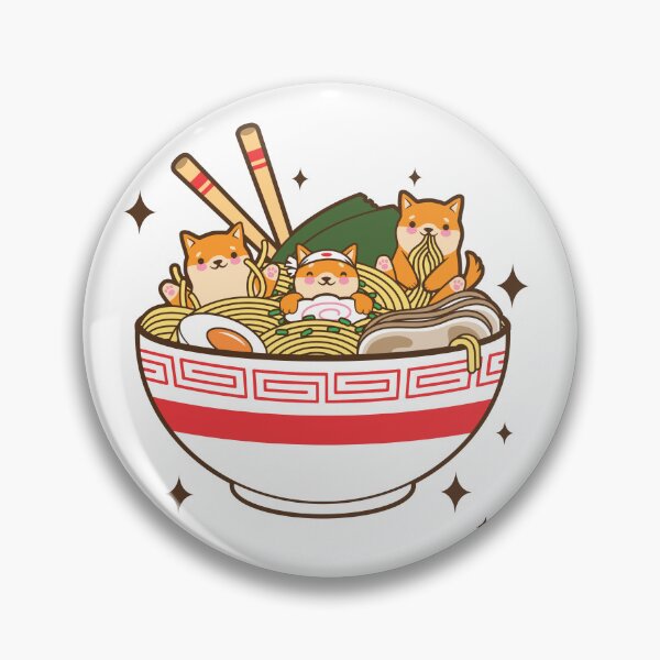 Item preview, CUTE LITTLE KAWAII CORGIS EATING RAMEN  designed and sold by kammouri.
