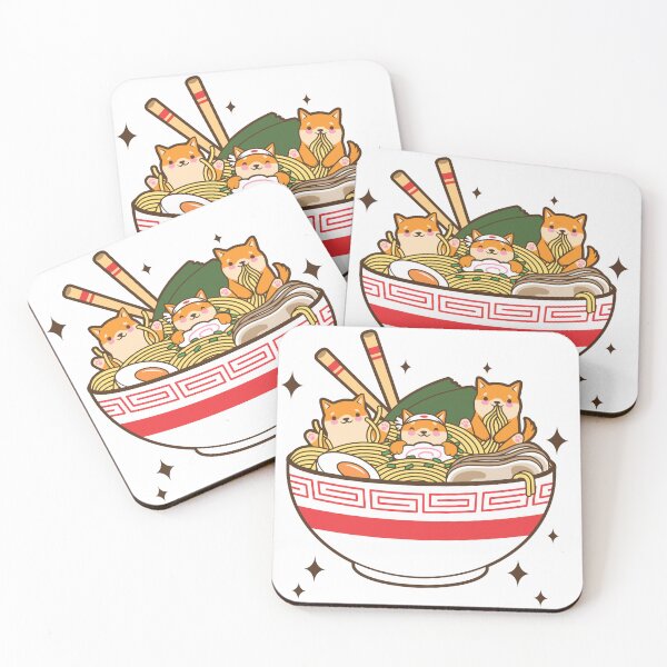 Item preview, CUTE LITTLE KAWAII CORGIS EATING RAMEN designed and sold by kammouri.