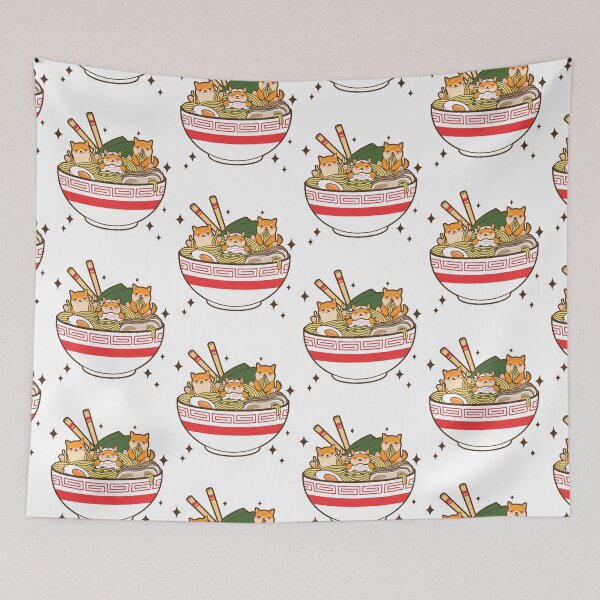 Item preview, CUTE LITTLE KAWAII CORGIS EATING RAMEN designed and sold by kammouri.