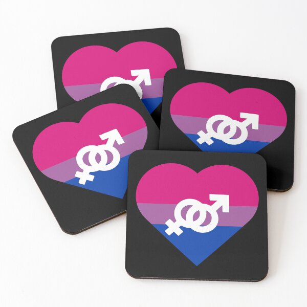 Item preview, Bisexual Pride Heart with Gender Symbol designed and sold by everything4eva.