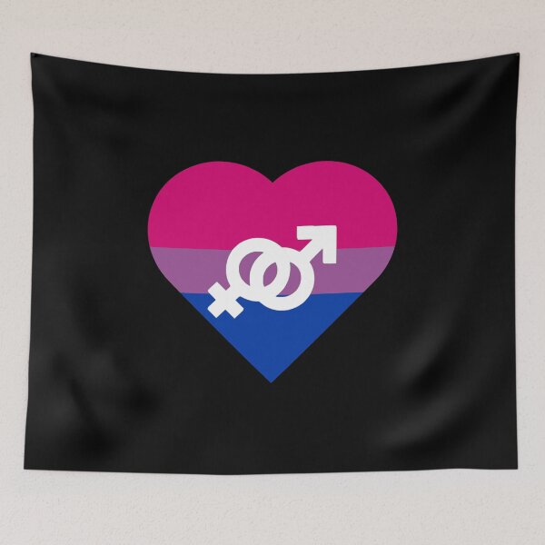 Item preview, Bisexual Pride Heart with Gender Symbol designed and sold by everything4eva.