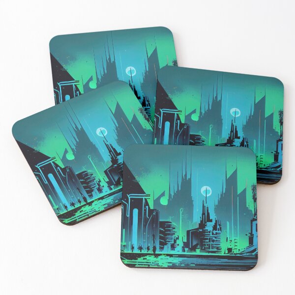 Item preview, Abstract Sci-Fi Futuristic Cityscape Skyline Digital Painting  designed and sold by NateFellhauer.