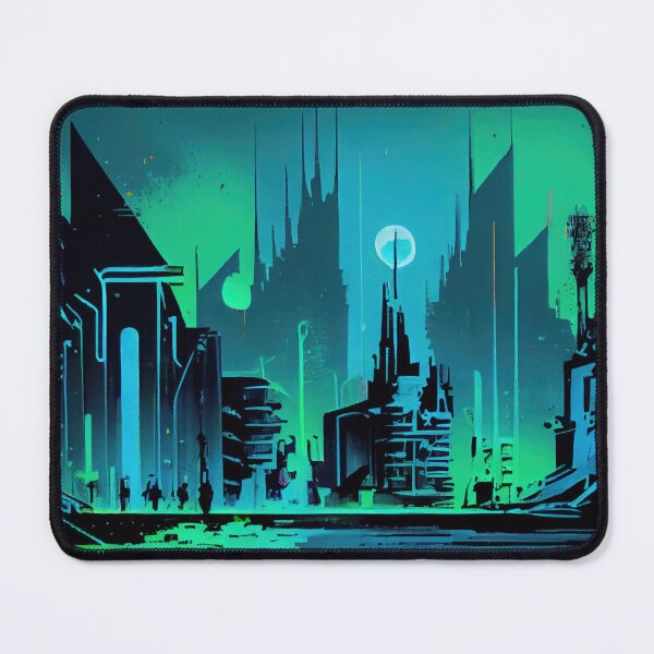Item preview, Abstract Sci-Fi Futuristic Cityscape Skyline Digital Painting  designed and sold by NateFellhauer.