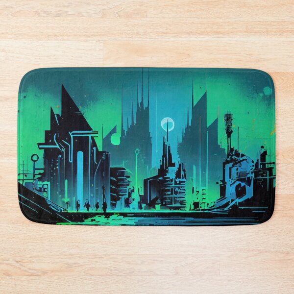 Item preview, Abstract Sci-Fi Futuristic Cityscape Skyline Digital Painting  designed and sold by NateFellhauer.