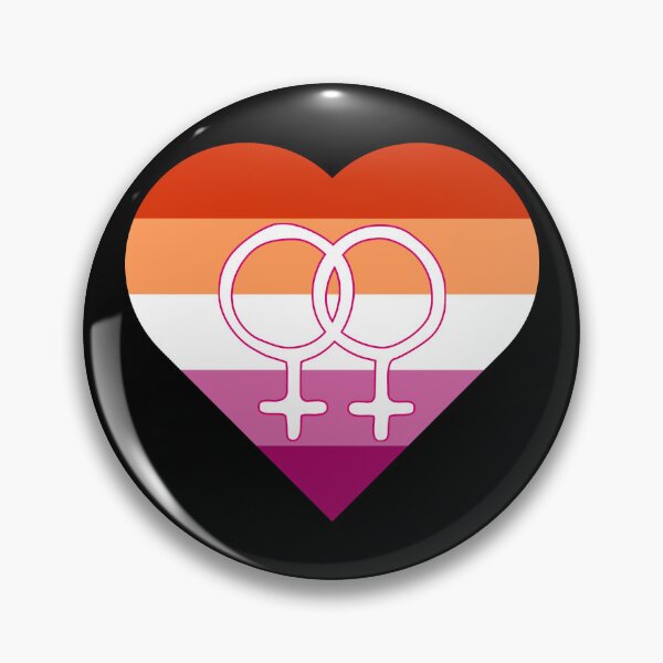 Item preview, Lesbian Pride Heart with Gay Woman Gender Symbol designed and sold by everything4eva.