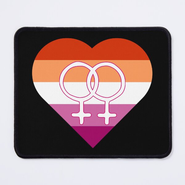 Item preview, Lesbian Pride Heart with Gay Woman Gender Symbol designed and sold by everything4eva.