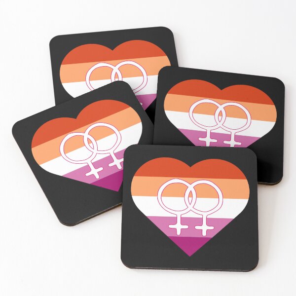 Item preview, Lesbian Pride Heart with Gay Woman Gender Symbol designed and sold by everything4eva.
