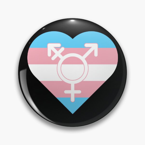 Item preview, Transgender Pride Heart with Gender Symbol designed and sold by everything4eva.