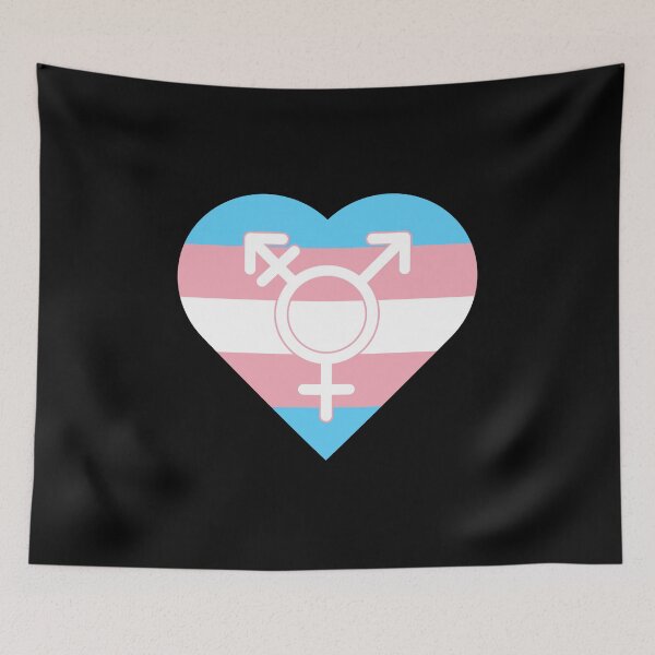 Item preview, Transgender Pride Heart with Gender Symbol designed and sold by everything4eva.