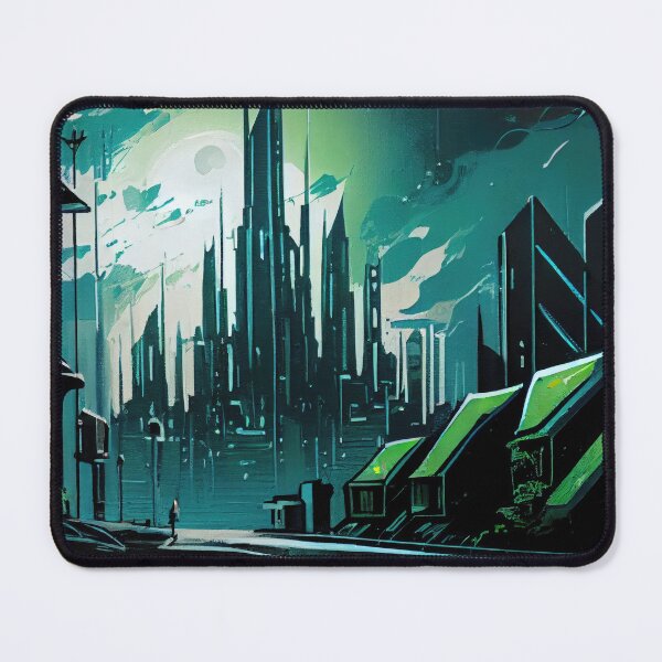 Item preview, Abstract Sci-Fi Futuristic Cityscape Skyline Digital Painting  designed and sold by NateFellhauer.