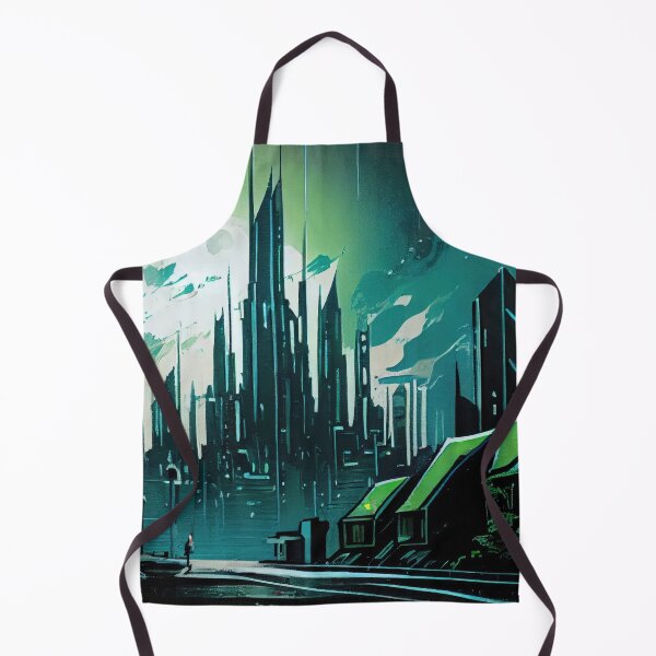 Item preview, Abstract Sci-Fi Futuristic Cityscape Skyline Digital Painting designed and sold by NateFellhauer.