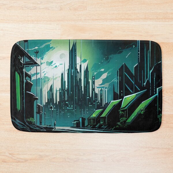 Item preview, Abstract Sci-Fi Futuristic Cityscape Skyline Digital Painting  designed and sold by NateFellhauer.