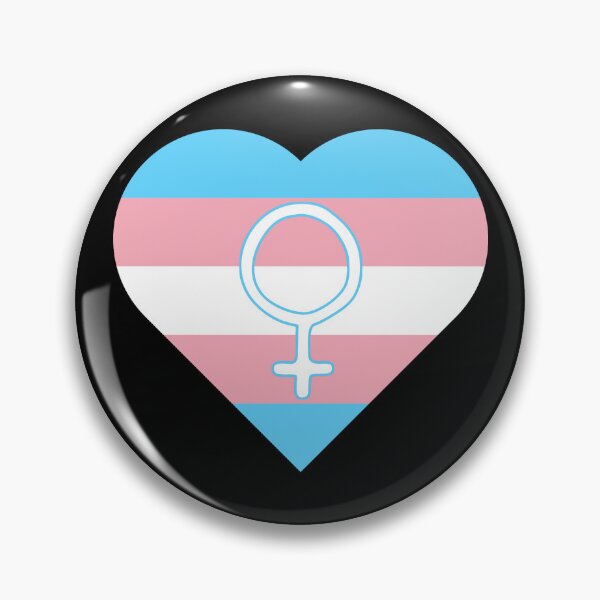 Item preview, Transgender Pride Heart with Female Gender Symbol designed and sold by everything4eva.