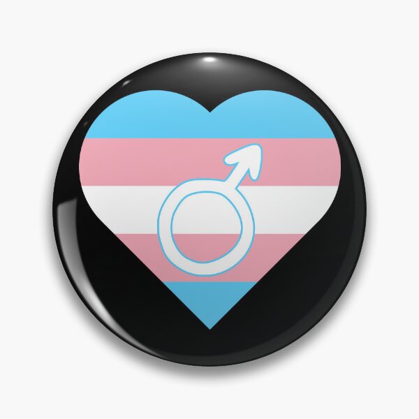 Item preview, Transgender Pride Heart with Male Gender Symbol designed and sold by everything4eva.