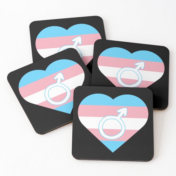 Item preview, Transgender Pride Heart with Male Gender Symbol designed and sold by everything4eva.