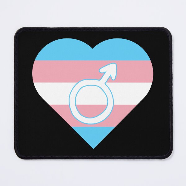 Item preview, Transgender Pride Heart with Male Gender Symbol designed and sold by everything4eva.