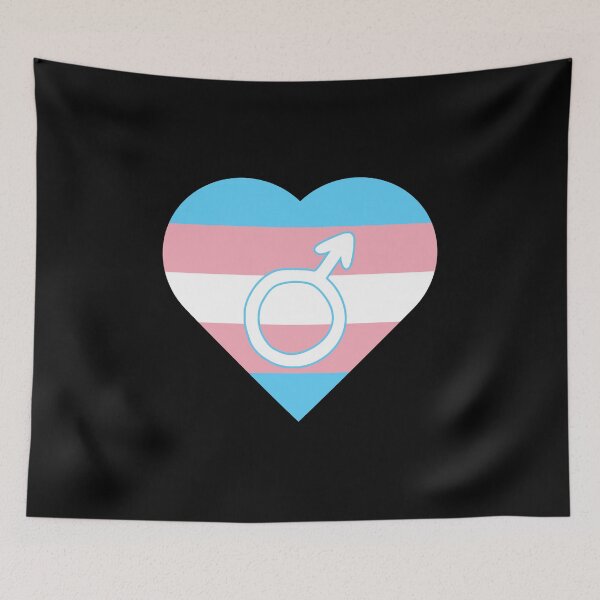 Item preview, Transgender Pride Heart with Male Gender Symbol designed and sold by everything4eva.