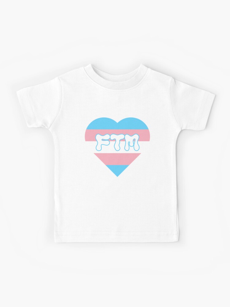 FTM Female To Male Transgender Pride Heart Kids T-Shirt