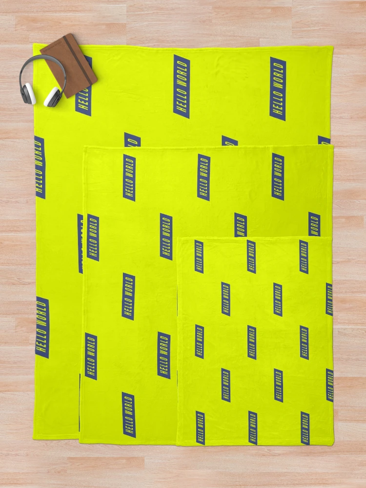 Thumbnail 5 of 6, Throw Blanket, Hello World-Python Code designed and sold by FridPix.
