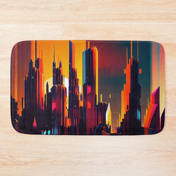 Item preview, Abstract Sci-Fi Futuristic Cityscape Skyline Digital Painting  designed and sold by NateFellhauer.