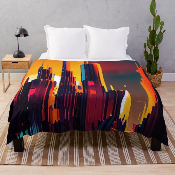 Item preview, Abstract Sci-Fi Futuristic Cityscape Skyline Digital Painting  designed and sold by NateFellhauer.