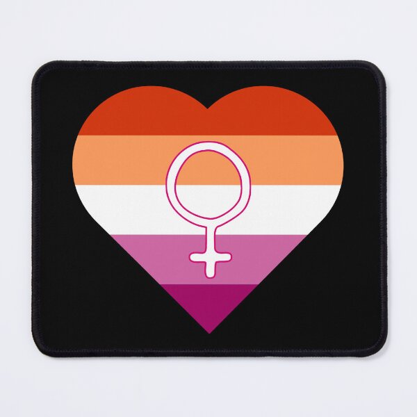 Item preview, Lesbian Pride Heart with Woman Gender Symbol designed and sold by everything4eva.