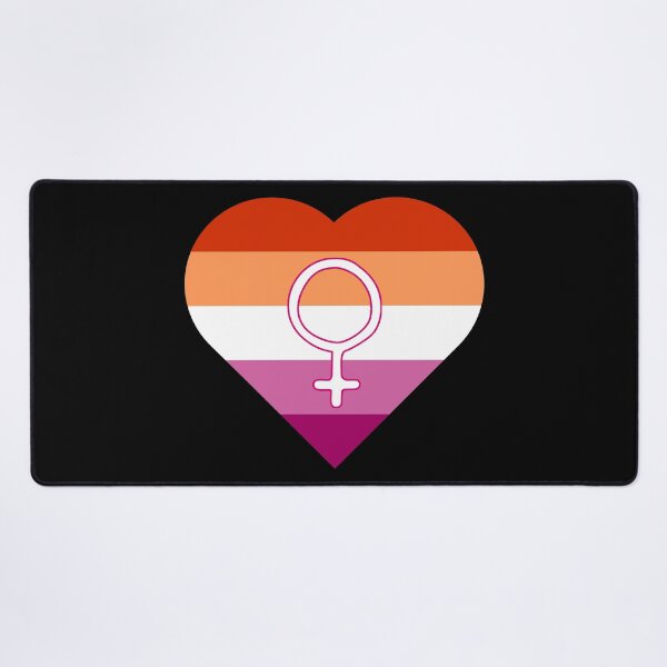 Item preview, Lesbian Pride Heart with Woman Gender Symbol designed and sold by everything4eva.