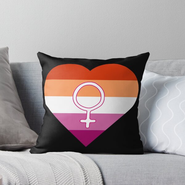 Item preview, Lesbian Pride Heart with Woman Gender Symbol designed and sold by everything4eva.