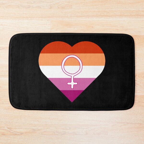 Item preview, Lesbian Pride Heart with Woman Gender Symbol designed and sold by everything4eva.