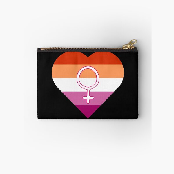 Item preview, Lesbian Pride Heart with Woman Gender Symbol designed and sold by everything4eva.