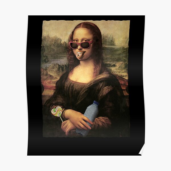 mona lisa with sunglasses