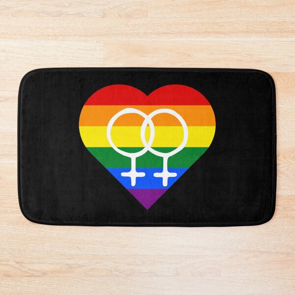 Item preview, Rainbow Pride Heart with Gay Woman Gender Symbol designed and sold by everything4eva.