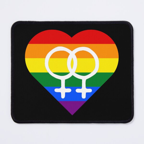 Item preview, Rainbow Pride Heart with Gay Woman Gender Symbol designed and sold by everything4eva.