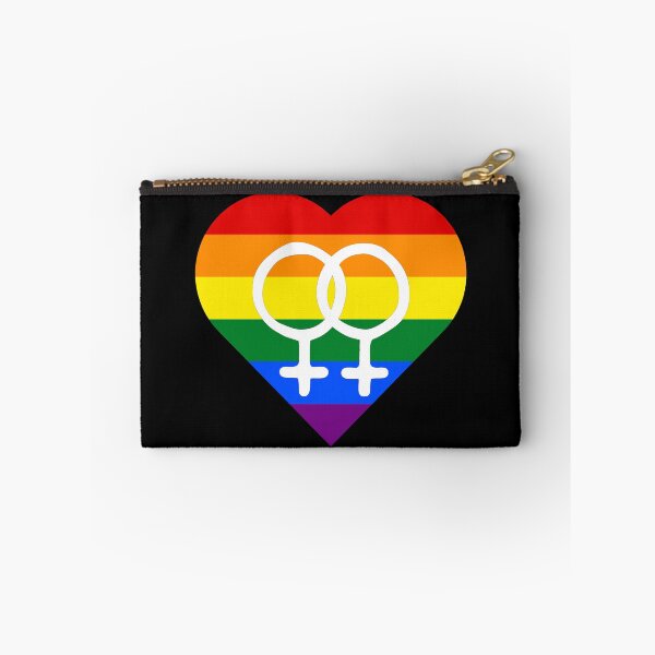Item preview, Rainbow Pride Heart with Gay Woman Gender Symbol designed and sold by everything4eva.