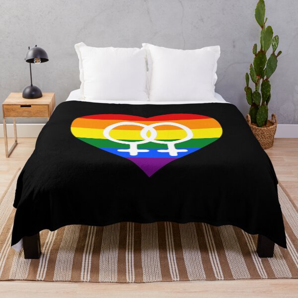Item preview, Rainbow Pride Heart with Gay Woman Gender Symbol designed and sold by everything4eva.
