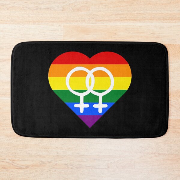 Item preview, Rainbow Pride Heart with Gay Woman Gender Symbol designed and sold by everything4eva.
