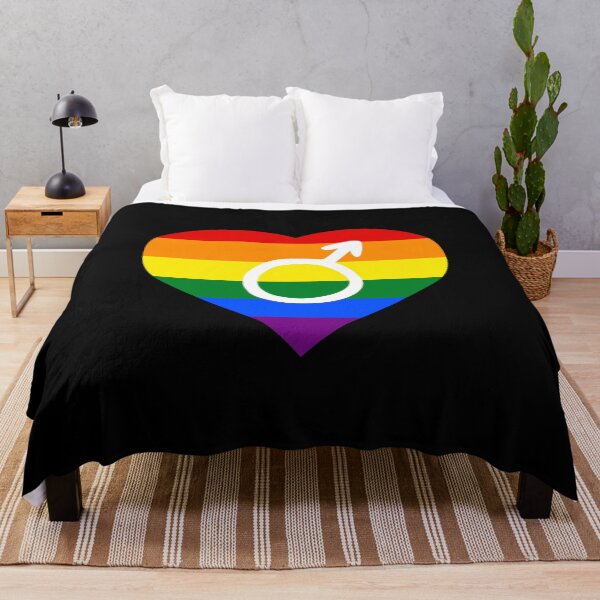 Item preview, Rainbow Pride Heart with Male Gender Symbol designed and sold by everything4eva.