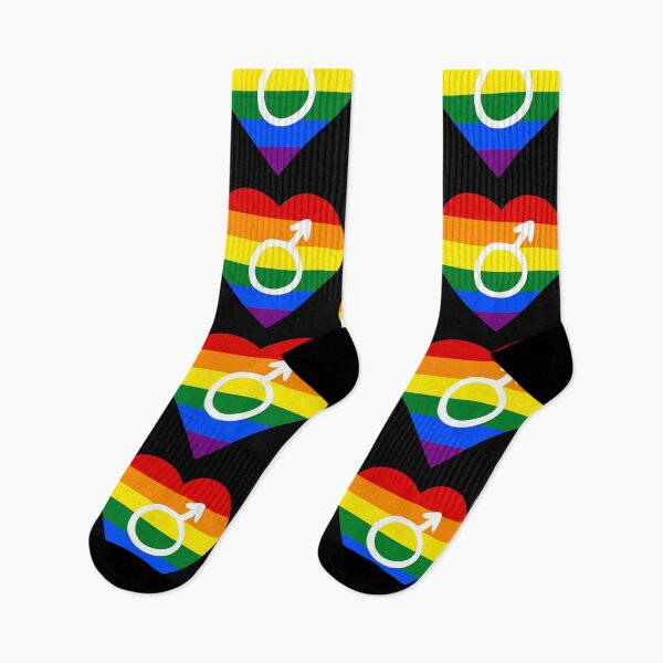 Item preview, Rainbow Pride Heart with Male Gender Symbol designed and sold by everything4eva.
