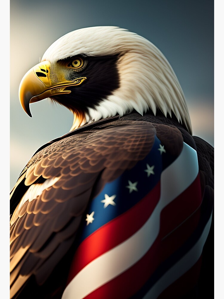 Bald Eagle and American Flag - Headgear Wrap